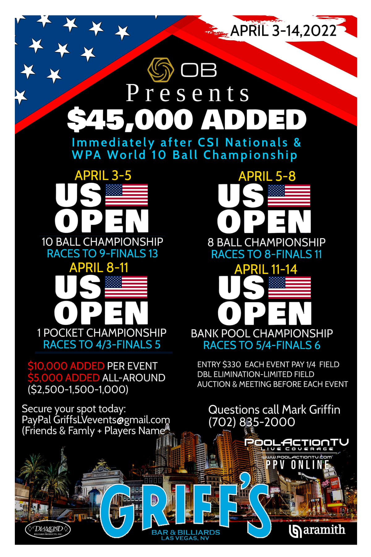 Tournament slots still available, Register Now for the US Open 2022!